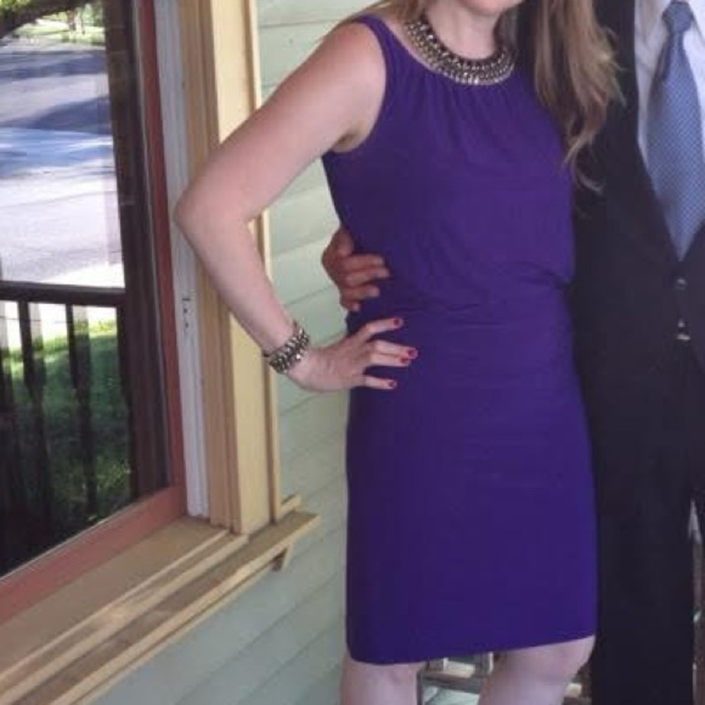 Lauren Ralph Lauren Purple Midi Dress